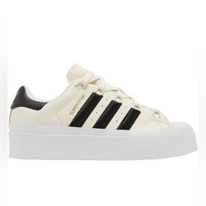 Adidas Superstar Bonegas. Platform sneaker. Rich cream color. Size 8.5